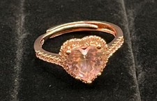 rose gold plated heart ring