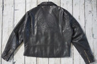 Harley Davidson Men's Embossed Screamin Eagle Biker Black Leather Jacket XL 46