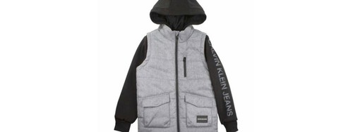New Calvin Klein Youth Jacket - Boys Black/Bule -Size M - L - XL - Picture 4 of 18