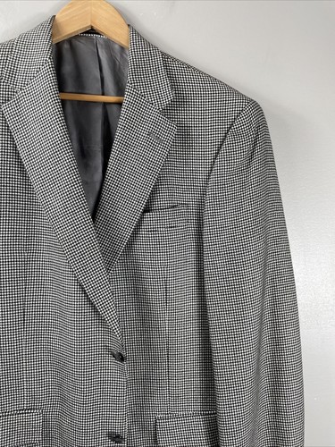Hart Schaffner Marx Ing Loro Piana Blazer Mens 42 L Houndstooth Spun Cashmere - 第 5/18 張圖片
