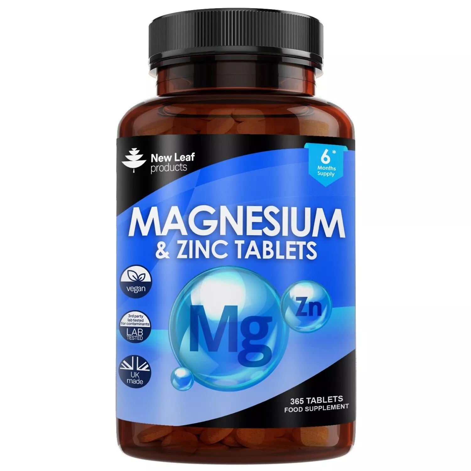 Magnesium & Zinc Supplements 516mg (6 month supply)