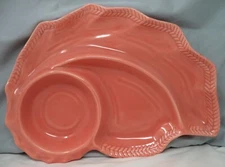 Vintage HOENIG OF CALIFORNIA Vintage Handmade Salmon Chip & Dip Snack Tray