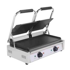 New Large Twin Panini Press, Contact Grill, Smooth Plate , Fast Shipping 2 plugs
