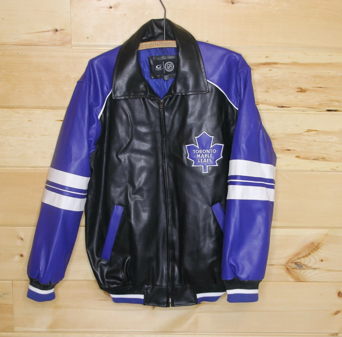 Toronto Maple Leafs NHL GIII Carl Banks Faux Leather Jacket Adult Size Small