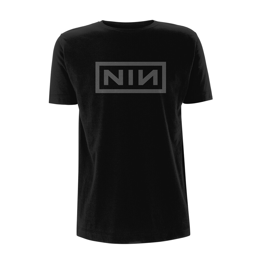 NINE INCH NAILS - CLASSIC GREY LOGO BLACK T-Shirt Small