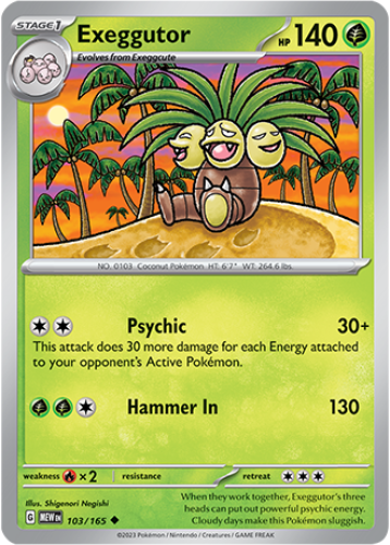 coconut pokemon card 1x Exeggutor 103/165 Scarlet & Violet 151 Pokemon TCG Card NM