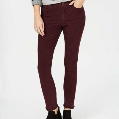 NEW Style & Co Curvy Fit Skinny Leg Jeans Mid Rise Berry Jam 8 NWT