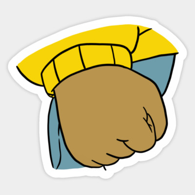 Arthur's Fist Reaction Meme Humor for Wall Decor Bumper Laptop Vinyl Sticker