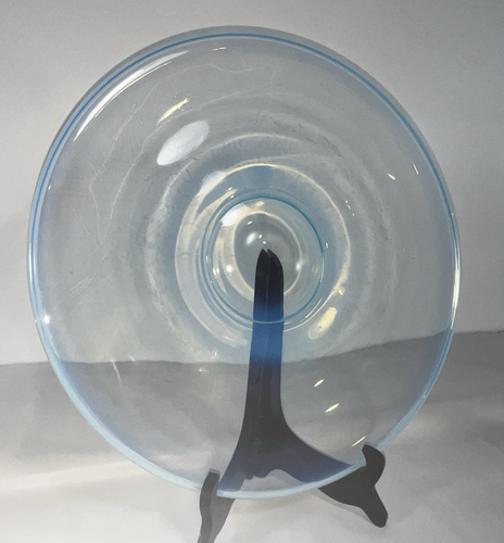 MCM FOSTORIA SEASCAPE Opalescent 14" Plate Serving Platter Tray glass - Picture 11 of 11