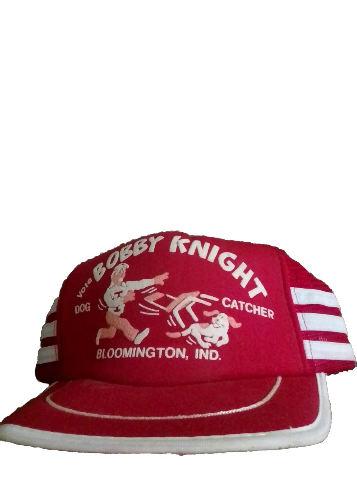 Vtg IU Hat Vote Bobby Knight Dog Catcher Blooming… - image 4