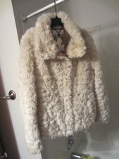 Nwt Women's Winter Coat Dept Size M Beige Faux Fur So Soft
