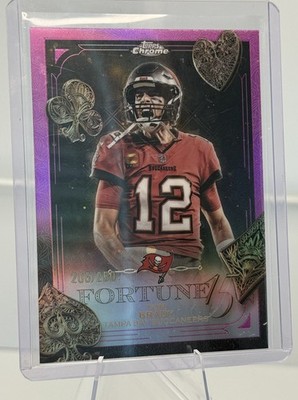 🔥Topps 2025 Chrome Fortune 15 Tom Brady Pink /250 Insert Buccaneers F15-35 🔥