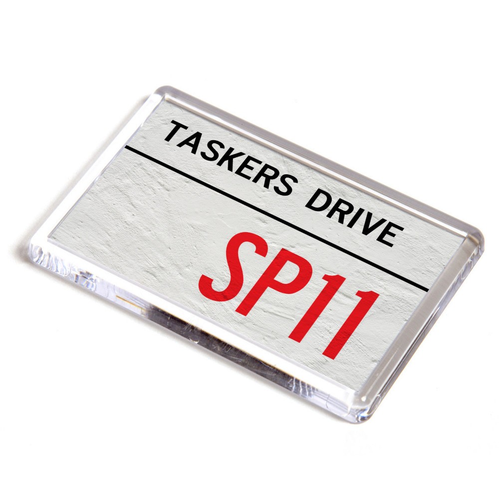 FRIDGE MAGNET - Taskers Drive SP11 - UK Postcode