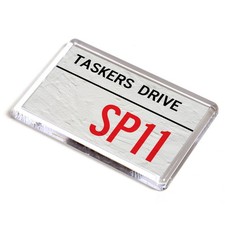 FRIDGE MAGNET - Taskers Drive SP11 - UK Postcode