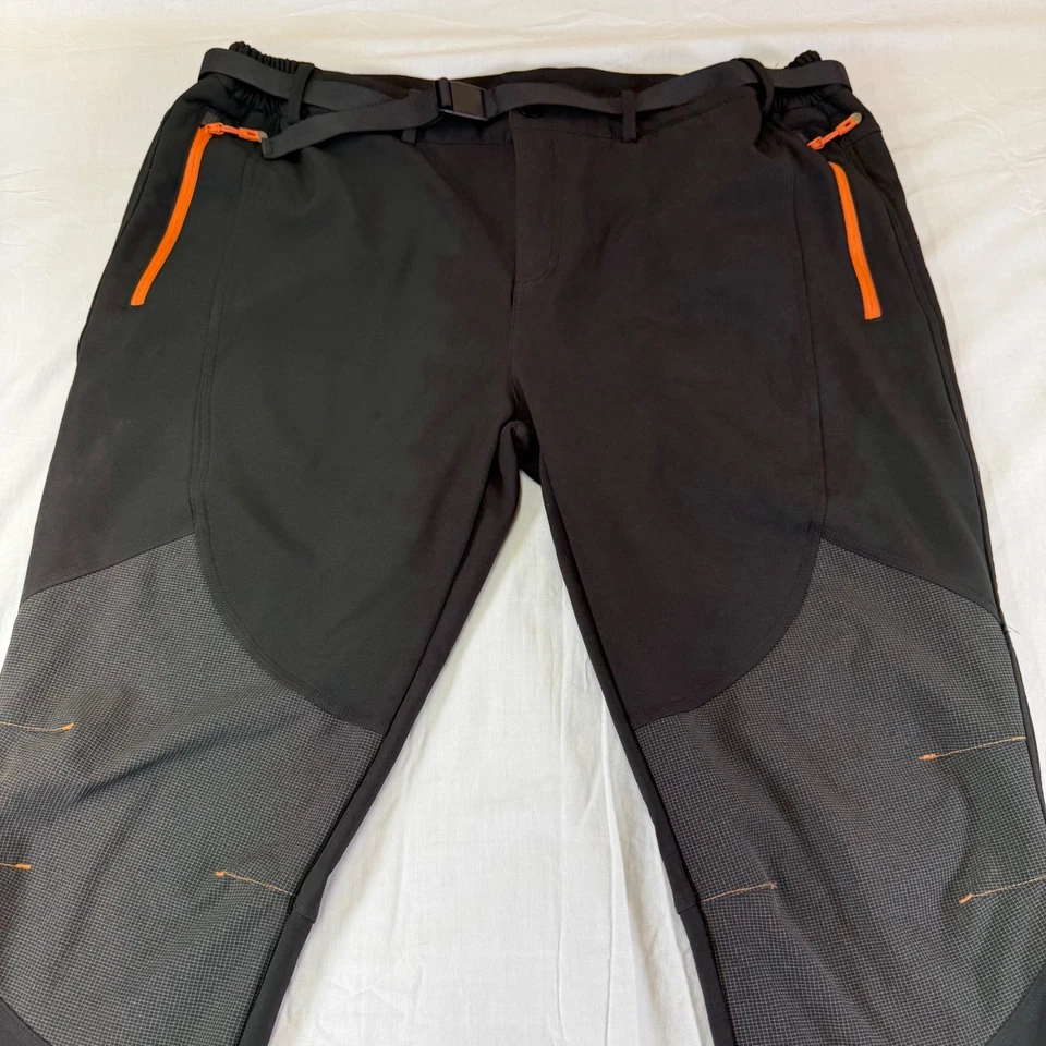 Pantalones de senderismo Cash Hao para hombre al aire libre forrados de lana resistentes al agua negros 42x32 Foto 3 de 4