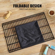 Small Dog Playpen 4 Panels Foldable Metal Dog Exercise Pen with Bottom Pad Cover