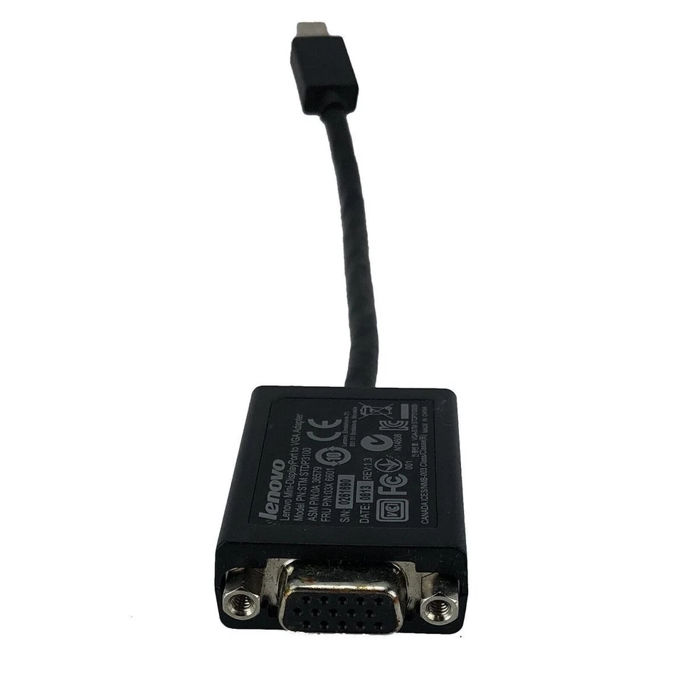 Lenovo Mini DisplayPort Male To VGA Female Adapter Mini-DP/VGA D-Sub - Image 2 of 4