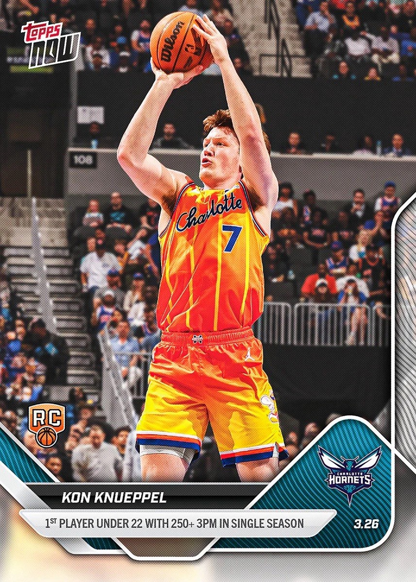 Kon Knueppel RC 250 3 PM 1st Under 22 - 2025-26 NBA Topps NOW 