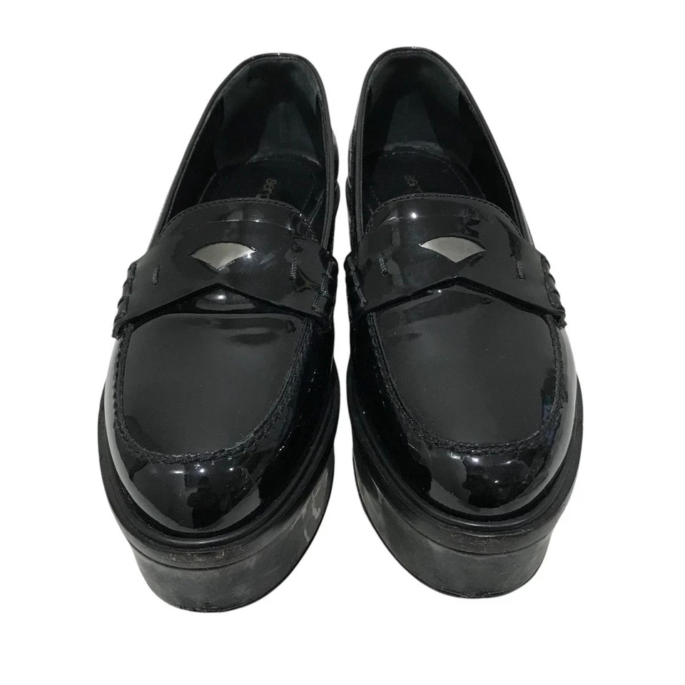 Sergio Rossi 平底鞋女式 35.5 码黑色漆皮 — 第 2/4 张图片