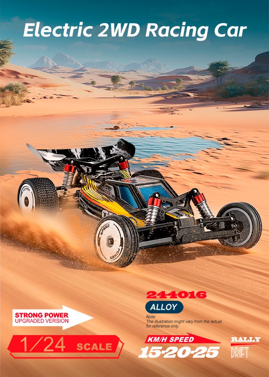 WLToys 244016 2WD RC Racing Car 2.4G 15KM/h 50M Distance Remote