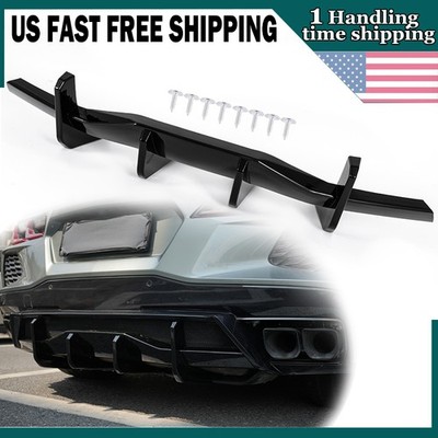 Gloss Black Rear Bumper Diffuser Spoiler Fits Corvette C8 Stingray Z51 2020-2025