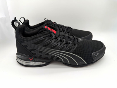 PUMA Voltaic Evo Men's Lace-Up Mesh Sneakers Black/Red 379601-01
