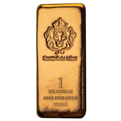 1 Kilo .9999 Gold Bar by Scottsdale Mint 32.1507 Troy oz Gold