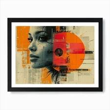 Analog Fusion: A Tapestry of Mixed  Framed Wall Art Poster Canvas Print Picture