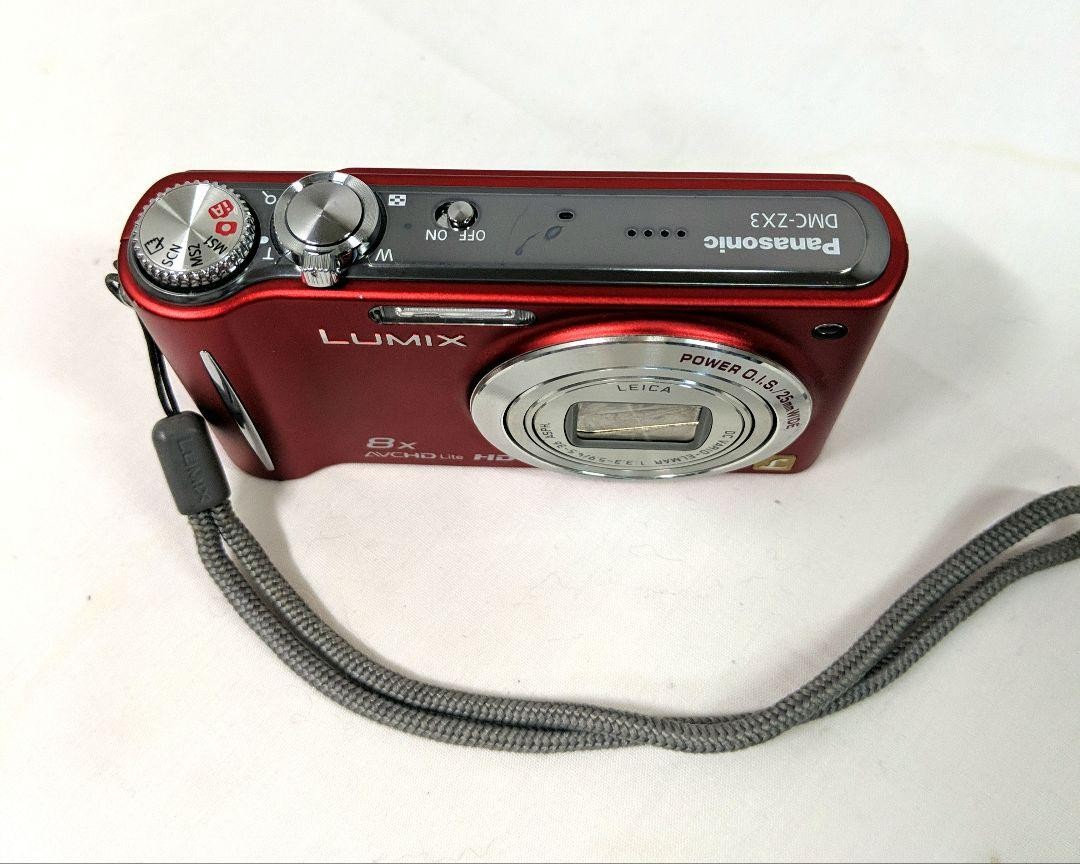 Panasonic Lumix DMC-ZX3 Digital Camera Red Used Reliable