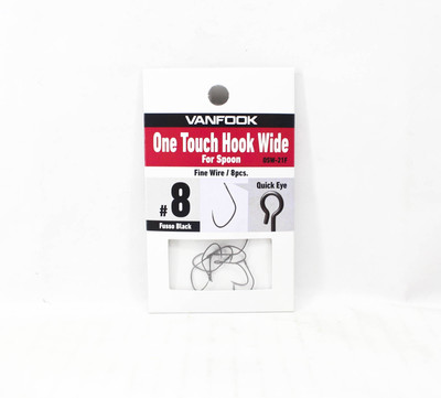 Vanfook OSW-21F One Touch Spoon Wide Hook Size 8 Black (9351)