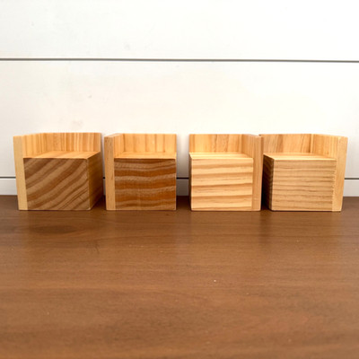 Set of 4 Solid Wood Bed Risers 2.7'' Lift 3x3 Furniture Riser Blocks Heavy Duty