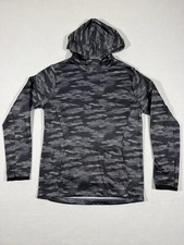 Tek Gear Boys' Hooded Black And Gray Camo Performance Hoodie Size L 14/16