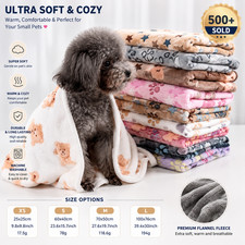 Soft Fluffy High Quality Pet Blanket Flannel Dog Sleeping Blanket Paw Print Patt
