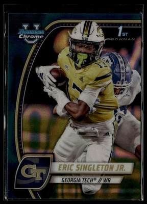 Eric Singleton Jr. #71 2024 Bowman University Chrome Teal Lava Refractor 8494