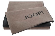 Joop Kuscheldecke Doubleface 150 x 200 cm Taupe Anthrazit Wohndecke