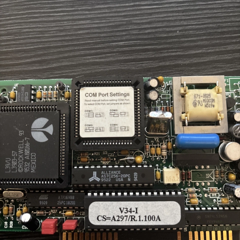 Zoom Telephonics V.34 PCI 56K Modem – Vintage Dial-Up Internet Card – Retro PC - Image 2 of 4