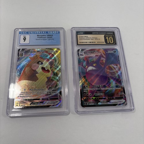 CGC Pristine 10 Crobat VMAX Shiny Star Japanese Pokemon (plus Morpeko CGC 9)