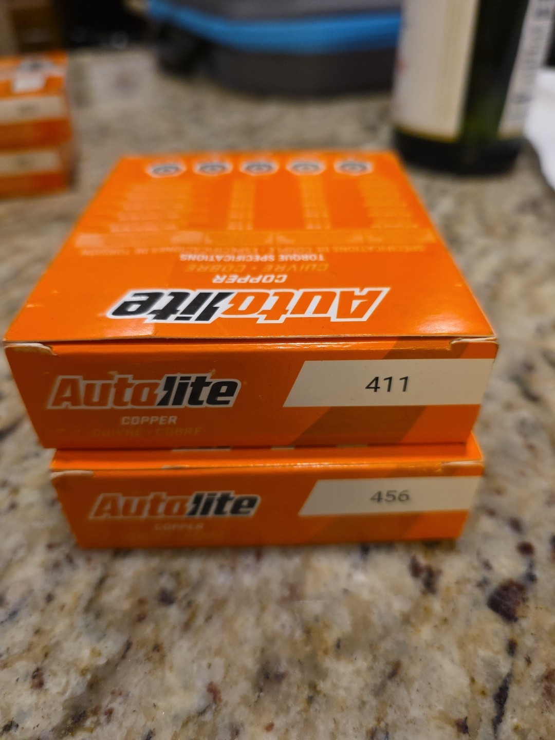 Autolite 411 Copper Spark Plugs X4