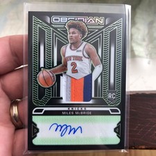 MILES MCBRIDE 2021-22 Panini Obsidian RPA JERSEY MATCH Etch Green 2/15 4 COLOR🔥
