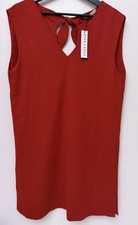 NWT Alice + Olivia Carita Shift Dress Red Cutout Tie Back V-Neck Sz 8