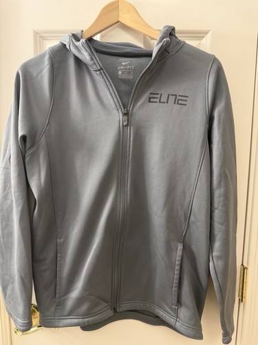 Nike Elite Dri Fit Basketball Full Zip Up Youth XL Jacket Gray