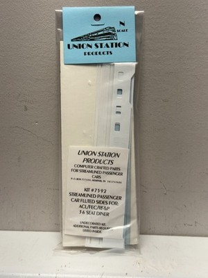 N Union Station Products Kit #7592 Streamlined Passenger Car Sides W/Fluting