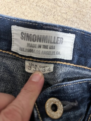 Very Rare Simon Miller Bronson denim, size 33x34, jeans, Johnny Depp style - Picture 4 of 14