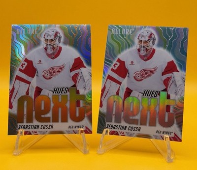 2025-26 Allure Hues Next/sebastian Cossa/base+orange/lot Of 2 Hockey Cards