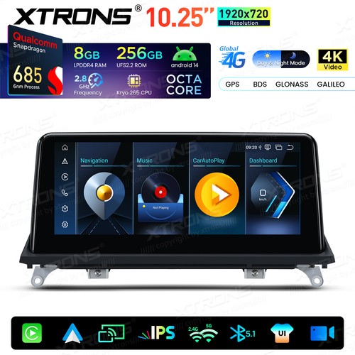 8-Core 8+256G 4G Carplay Android 14 Car Screen Stereo For BMW X5 X6 E70 E71 CIC - Picture 7 of 23