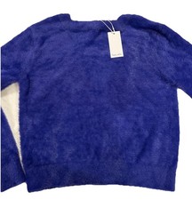 NWT Splendid Women's Sweater Soft Fuzzy sapphire blue Nebula Sz small MSRP $138