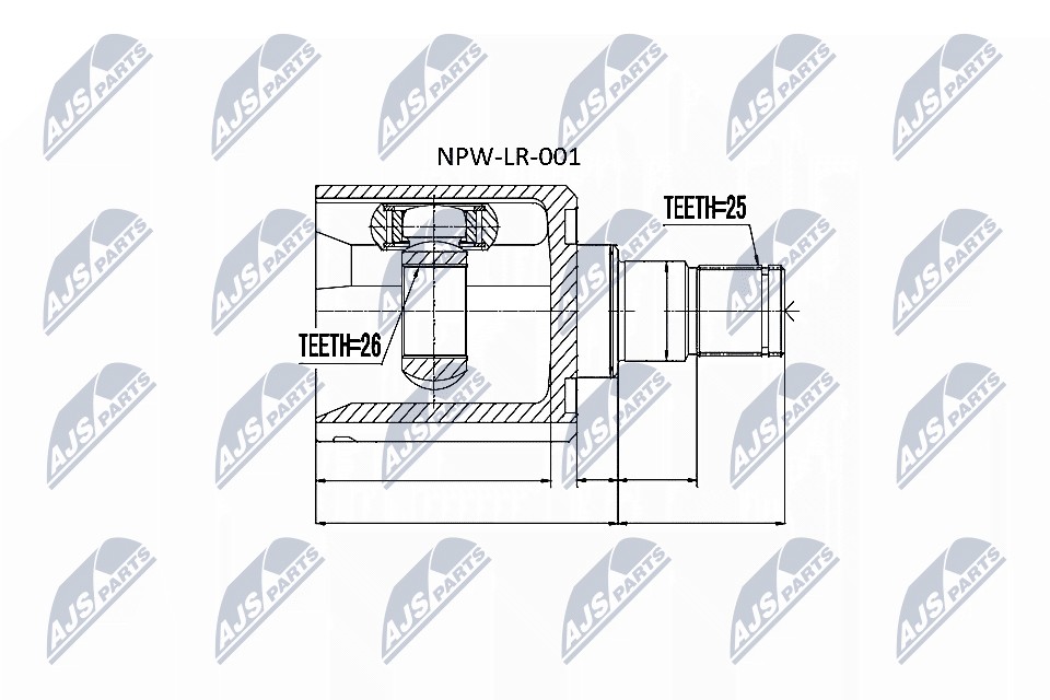 ✅Fits NTY NPW-LR-001 INNER CV JOINT ⭐UK Seller⭐ - Image 5