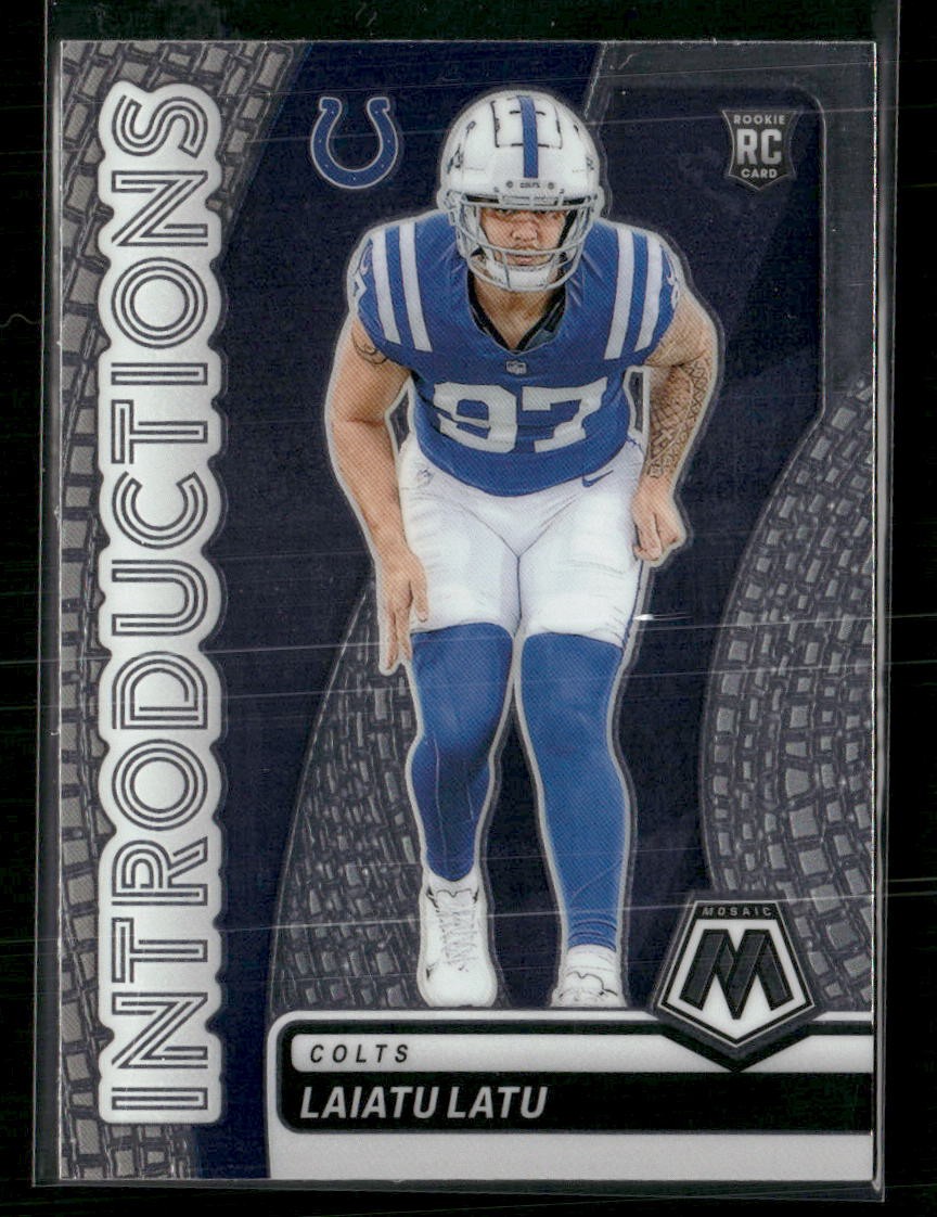 2024 Panini Mosaic Football Laiatu Latu #8 Introductions Colts RC