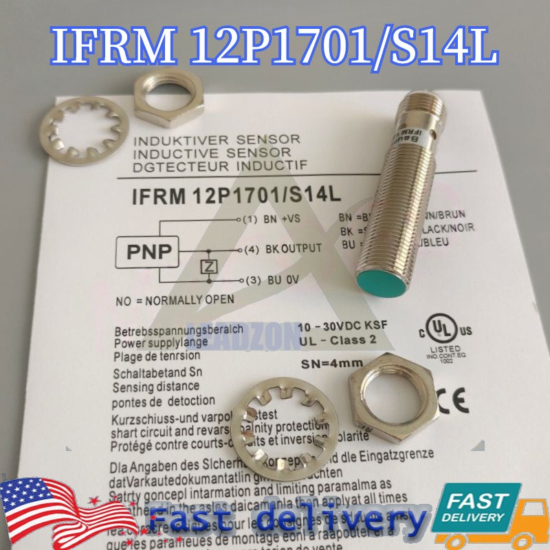Baumer IFRM 12P1701/S14L Inductive Proximity Sensor M12 4mm Sensing Range