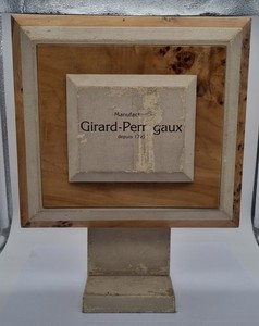 Girard Perregaux Vintage Wooden And Ivory Leather Display Expositor Used